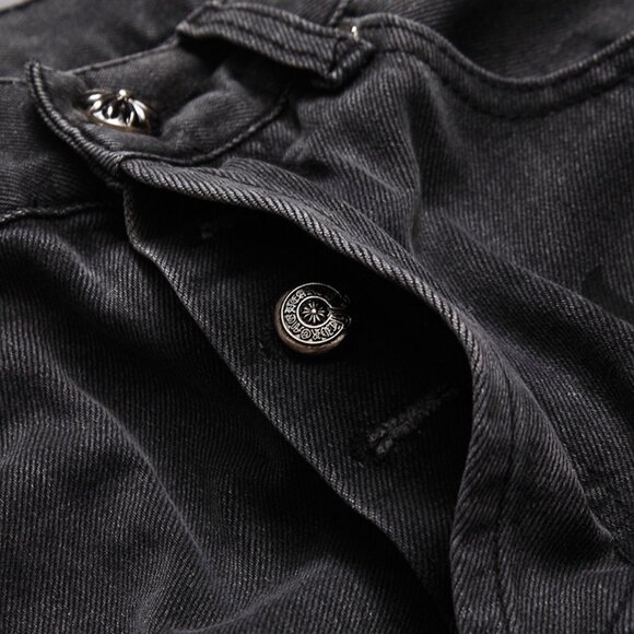 Chrome Heart Leather Patch Jeans - Picture 11 of 11